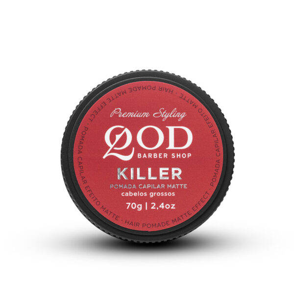 POMADA PARA EL CABELLO KILLER HAIR POMADE 70 G - FIJACIÓN FUERTE - EFECTO MATE - QOD BARBER SHOP